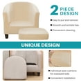 thumbnail image 6 of LiveGo Tub Chair Slipcover, 2-Piece Velvet Club Chair Covers with Cushion Cover, Washable Armchair Sofa Couch Cover, Furniture Protector for Living Room Bar Counter Hotel, 6 of 10
