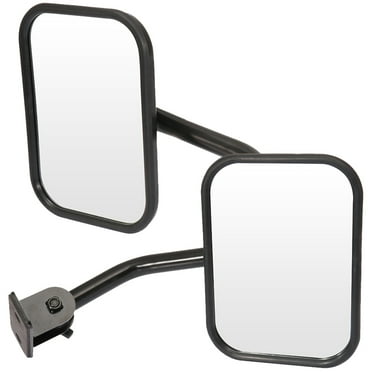 SCITOO Door Off Side Mirror Pair Off-Road Exterior Mirror Rectangular Adventure View Mirror fit for 1997-2001 2002 2003 2004 2005 2006 2007 2008 2009 2010 2011-2017 for Jeep Wrangler JKU JK CJ YJ TJ