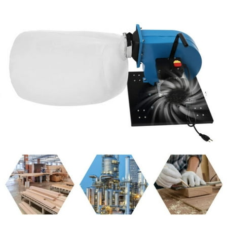

550 CFM 1HP Potable 14.8-Gallon Bag Dust Collector Wall-mounted Design 110V 750W
