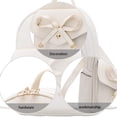 thumbnail image 4 of Mochila pequeña de cuero con lazo para niñas, Beige, 22cm*15cm*26cm, 4 of 5
