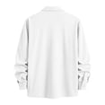 thumbnail image 6 of Kaemgyyd Boys Fall Corduroy Shacket Jacket Long Sleeve Button down Collar Shirts Kids Solid Color Casual Clothes for School（White,14-15 Years）, 6 of 9