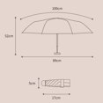 thumbnail image 5 of Paraguas de viaje resistentes al viento para la lluvia, ligeros, compactos para uso con una sola mano, para hombres y mujeres, 5 of 5