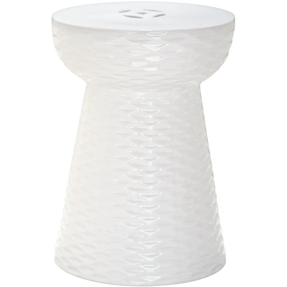 Safavieh Daphne Solid Indoor/Outdoor Garden Patio Stool, White