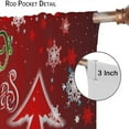 thumbnail image 7 of Red Christmas Snowflakes Curtains, Merry Xmas Holiday Window Treatments for Bedroom New Year Festival Window Drapes for Living Room Kitchen Home Decor W28xL40in(Decor), 7 of 7