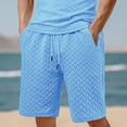 thumbnail image 1 of pstuiky Pantalones cortos para hombre, Pantalones cortos casuales de color liso para hombre, con bolsillos y cintura con cordones Pantalones cortos de baloncesto, 1 of 6