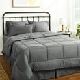 thumbnail image 7 of Sweet Home Collection 8 Pieces Gray Dobby Stripe Bed in a Bag, Queen, 7 of 7