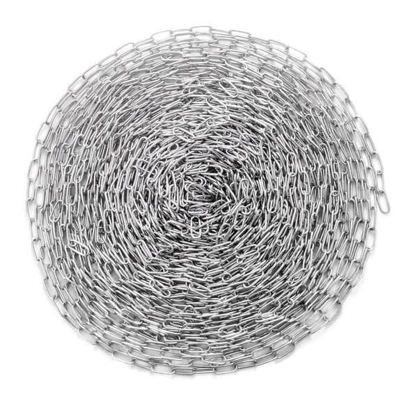 100 Ft Jack Chain, 2mm inc Plated Steel Hanging Chain Roll for DIY