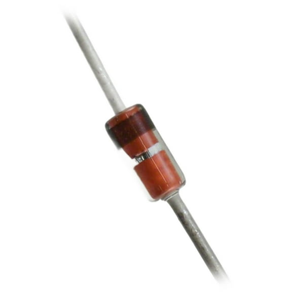 Pack of 63 1N5221B Diode Zener Single 2.4V 5% 500mW 2-Pin DO-35 Bag, Bulk, RoHS