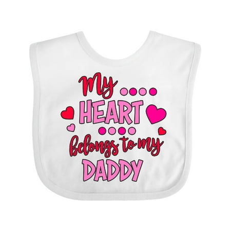 

Inktastic My Heart Belongs to My Daddy Gift Baby Boy or Baby Girl Bib