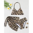 thumbnail image 5 of Weebloom Little Girls Swimsuit Two Piece Swimwear Leopard Printed Bathing Suit For Kids Summer Swimming Suit Beach Pool Wear Khaki 7-8 Years, 5 of 5