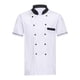 thumbnail image 2 of Chaqueta Unisex, Abrigo de Manga Corta, Estufa, Camarero, Catering, , Ropa , Uniforme de Restauran , Blanco, M Yinane chaqueta de cocinero, 2 of 8