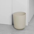 thumbnail image 2 of Ribbed Plastic Wastebasket 1.64G Indoor Garbage Bin Compact Touchless Design New, 2 of 6