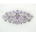 thumbnail image 2 of Faship Violet Purple Crystal Floral Hair Barrette, 2 of 6
