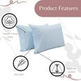 thumbnail image 2 of Superity Linen Pillow Cases King Size - Open Enclosure - 2 Pack - 100% Soft and Comfortable Premium Cotton - Blue, 2 of 7