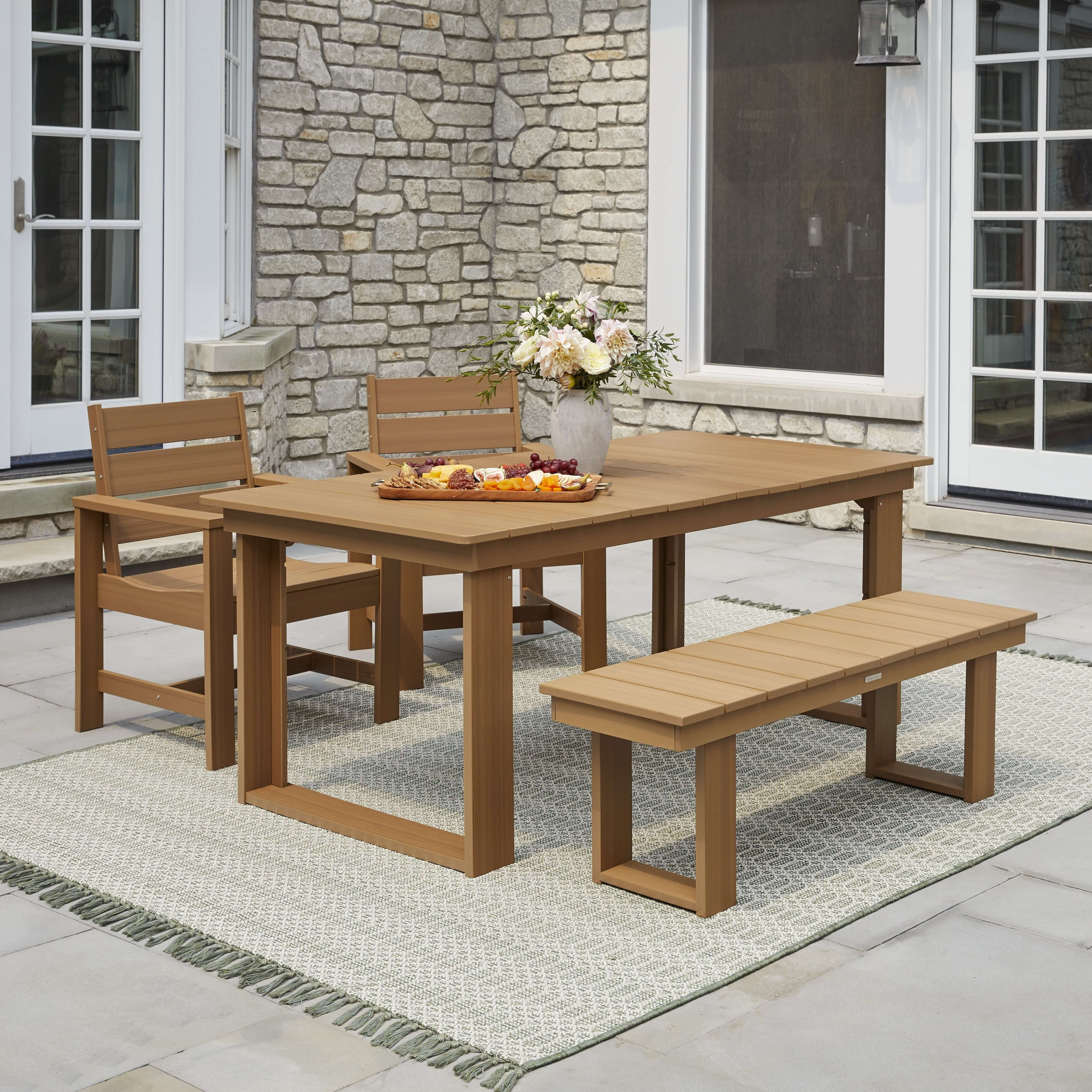 Better Homes & Gardens Ezra Outdoor HDPE Dining Chair, 2-Pack