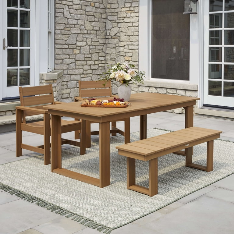 Better Homes & Gardens Ezra Outdoor HDPE Dining Chair, 2-Pack