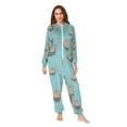 thumbnail image 2 of FORMRS Onesies Pajama for Adults Unisex Hoodie Winter Jumpsuit One Piece Sleepwear, Sizes S-2XL, Cartoon Capybaras, 2 of 7