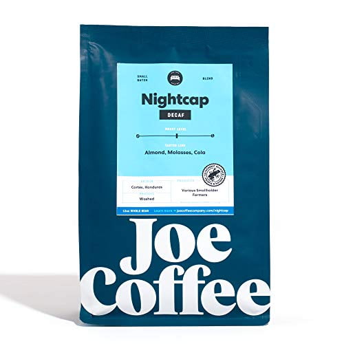 Joe Coffee 'Nightcap' House Decaf Blend, Decaffeinated Whole Bean, Chemicalfree Swiss Water
