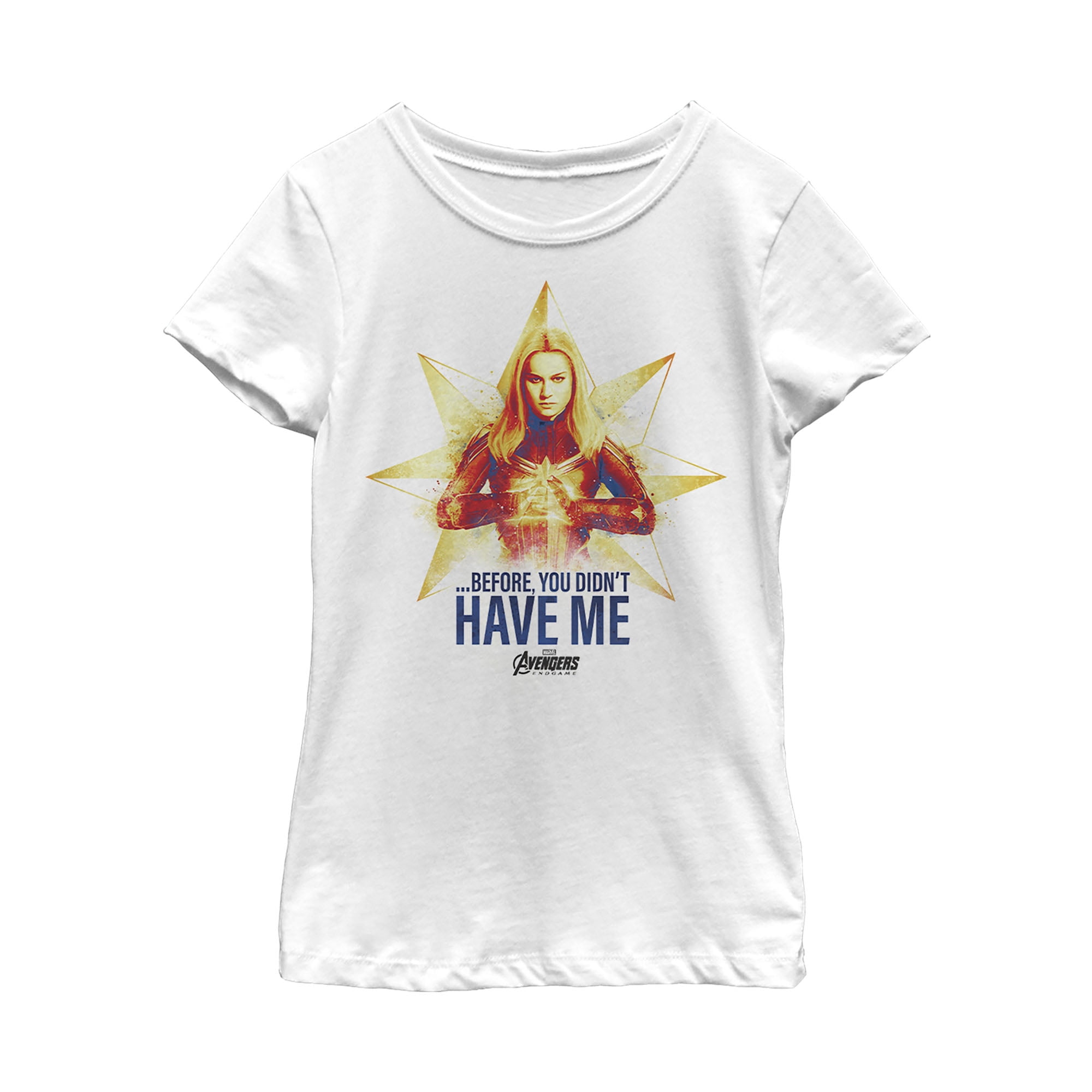 Marvel Girls' Avengers: Endgame Before Captain Marvel T-Shirt - Walmart.com