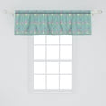 thumbnail image 2 of Ambesonne Summer Window Valance, Ice Cream Cones with Strawberry Candies Winged Hearts Valentines, Curtain Valance for Kitchen Bedroom Decor with Rod Pocket, 54" X 18", Peacock Green and Multicolor, 2 of 3