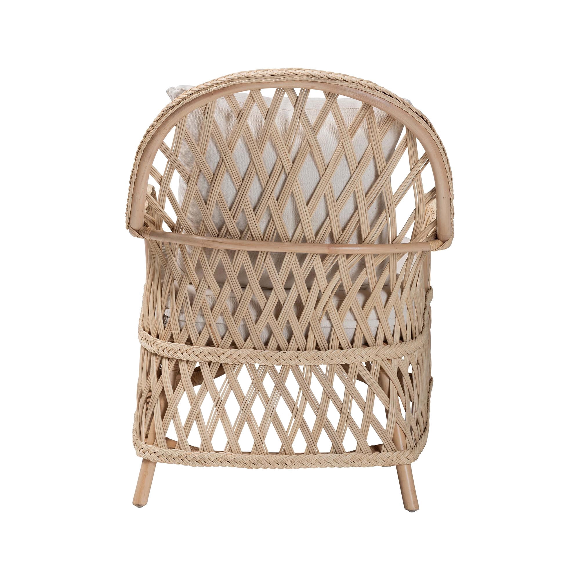 bali & pari Florence Boho Arm Chair, Pale Brown