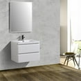 thumbnail image 4 of Eviva Glazzy 28" Wall Mount Modern Bathroom Vanity Set with Integrated White Acrylic Sink (High Glossy White), 4 of 6