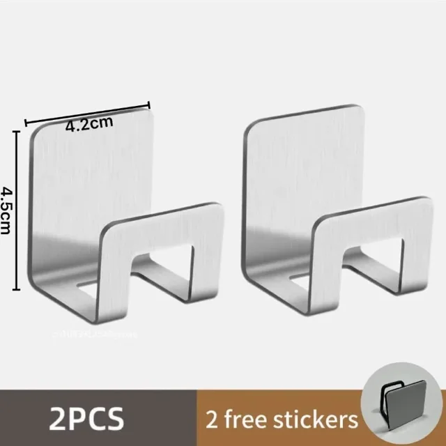 Soporte de esponja para fregadero de cocina de acero inoxidable, bandeja escurridora, gancho autoadhesivo, soporte de almacenamiento para fregadero, accesorios de cocina, 2 uds.