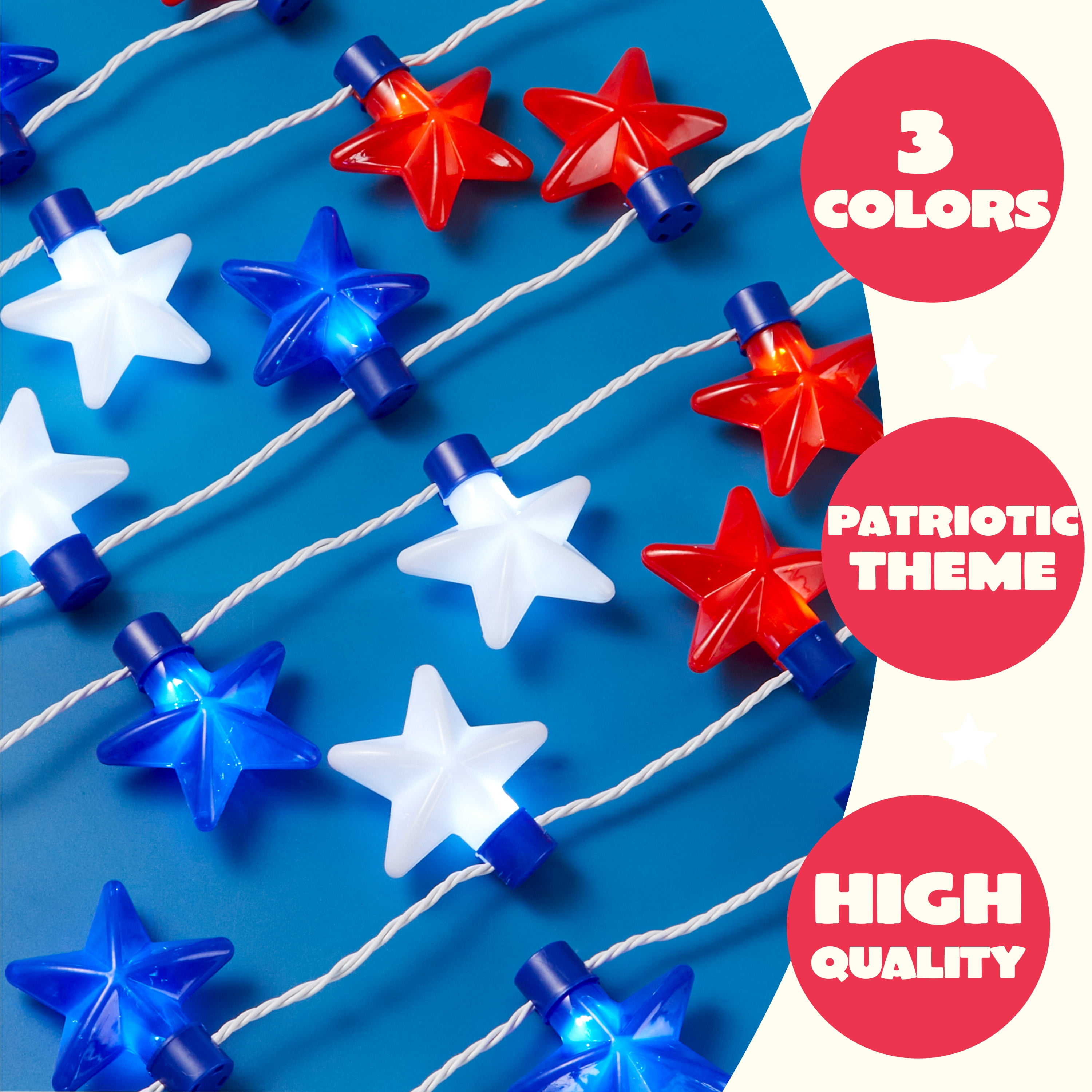 JOYIN 3 Pcs 4th of July Decorations Necklace Accessories,July 4th Party Supplies Light up Necklaces,Party Favors Supplies Decorations for Fourth of July,Patriotic,Memorial Day