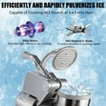 thumbnail image 2 of 110V Commercial Ice Crusher, Electric Snow Cone Machine with 4 Blades, Stainless Steel Shaved Ice Machine for Family, Restaurants, Bars, 2 of 7