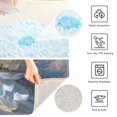 thumbnail image 3 of 2 Piece Bath Mat Set with U-Shaped Toilet Mat and Rectangle Bath Rugs Non Slip Machine Washable Bathroom Mats Large Flower in Full Bloom, 3 of 7