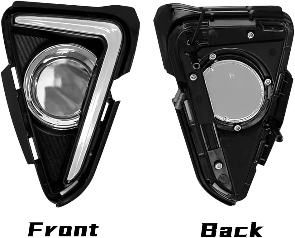 Daytime Running Lights For Toyota RAV4 2016 2017 2018 DRL Replacement Front Fog Lamp Amber Turn Signal light LED Day Lights with Bezel 