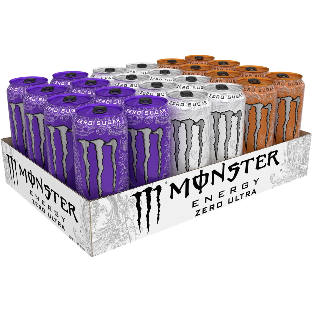 Monster Ultra POW Variety Pack, 16 Ounce (24 Pack)