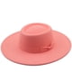 thumbnail image 2 of Sombrero de jazz de ala ancha de lana de otoño e invierno de 9,5 cm para hombres y mujeres, sombrero de fieltro negro con parte superior cóncava, 2 of 6