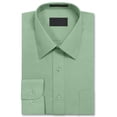 thumbnail image 2 of Men's Long Sleeve Regular Fit Button up Pocket Solid Standard Cuff Dress Shirt, 2 of 2