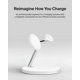 thumbnail image 4 of MagSafe 3-in-1 Wirels Charger, 15W iPhone Fast Charging, Apple Watch Fast Charging, AirPods Charging Station for iPhone 13, 12, Pro, Pro MAX, Mini, Appltch Seri 7,6,5,4,SE AirPods White, 4 of 5