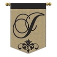 thumbnail image 2 of Magnolia Gardens 1832 13 x 18 in. Double Applique Monogram J Burlap Garden Flag, 2 of 3