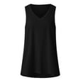 thumbnail image 3 of Women's Summer Tank Tops Basic Tanks V Neck Sleeveless T Shirts Casual Loose Fit Tunic Top Flowy Blouse Solid Vest, 3 of 3