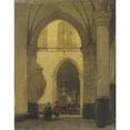 thumbnail image 2 of Johannes Bosboom 20x24 Gold Ornate Framed and Double Matted Museum Art Print Titled - St. Laurens, Church at Alkmaar, 2 of 4