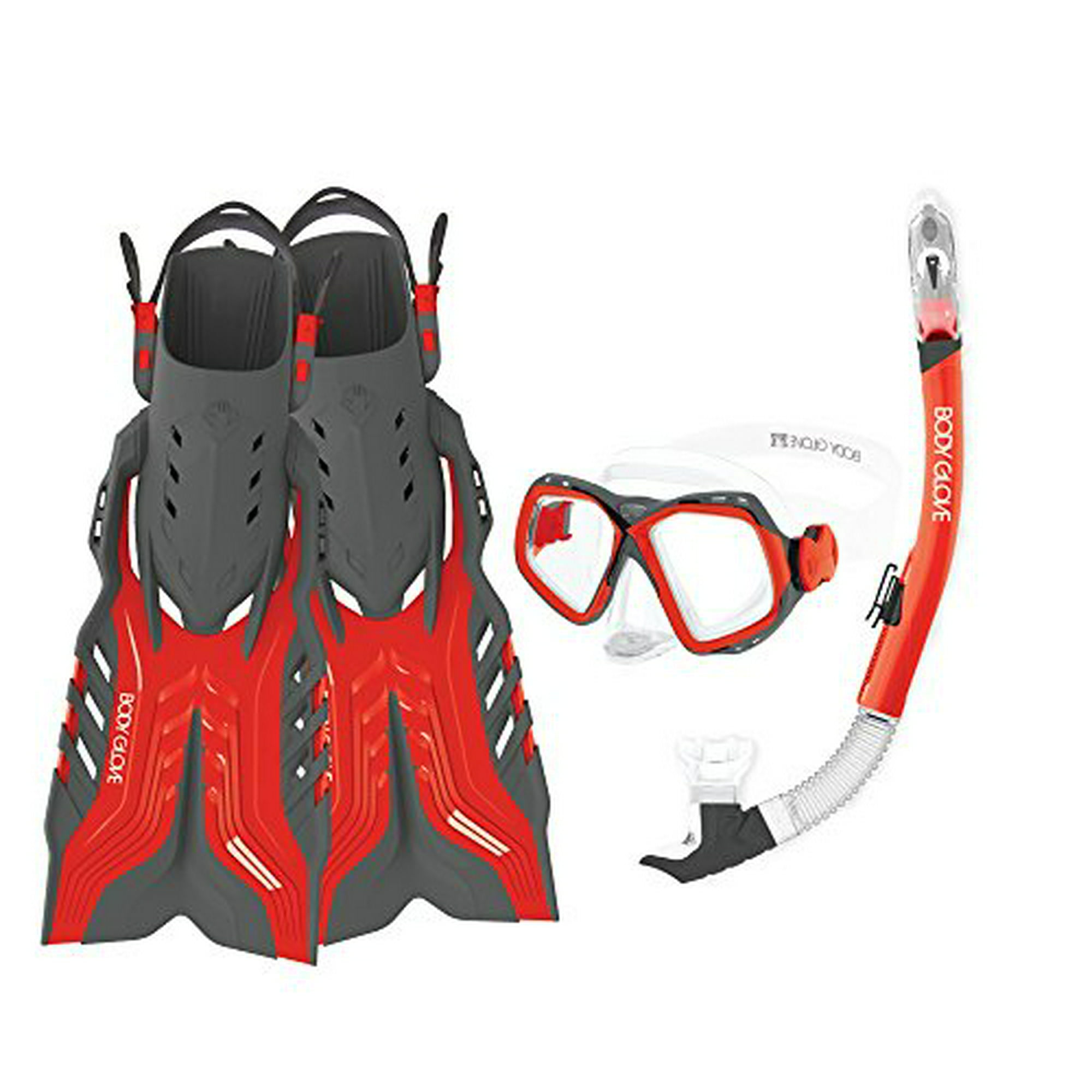 Body Glove Aquatic Fiji Mask Snorkel and Fins Set, Small/Medium, Red/Grey |  Walmart Canada
