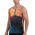 thumbnail image 2 of KLL Lighthouse At Sunset Coast Print Men's Muscle Gym Workout Stringer Tank Tops Bodybuilding Fitness T-Shirts Tank Tops Men-XX-Large, 2 of 7
