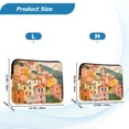thumbnail image 4 of FORMRS 15"-15.6" Laptop Sleeve Protective Case Soft Carrying Quilted Computer Bag Cover, Pink Cityscape Painting, 4 of 7