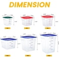 4 Pack Food Storage Containers, 12 Quart with Lids, Square Commercial ...
