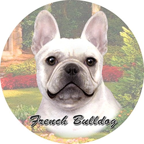 FRENCH BULLDOG-Blk Single Absorbent Stone Coaster-Cork Back by E&S Pets 