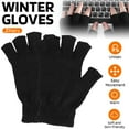 thumbnail image 4 of Men Women Winter Warm Knit Fingerless Mittens Half Finger Gloves Touch Screen Motorcycle Knitted Gloves, 4 of 11