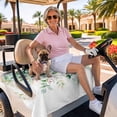 thumbnail image 3 of Golf Cart Seat Covers for 2 Seater,Eucalyptus Microfiber Cart Seat Towel Blanket,Leaf Branch Nature Fruit Spring Summer Absorbent Breathable Non Slip Bench Seats Protector for Golf Course 51"x31", 3 of 9