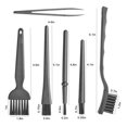 thumbnail image 2 of Cepillo de pelo antiestático negro 6 en 1, mango portátil, cepillo antiestático, Kit de cepillo de limpieza para teclado, pinzas, Juego de 6 ER, 2 of 5