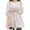 White, variant on ZANZEA Women Leisure Round Neck Bubble Long Sleeve Cake Layer Blouse