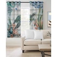 thumbnail image 2 of Sea Turtle Coastal Kitchen Curtains Summer Nautical Starfish Coral Grey Wooden Cafe Short Curtains for Bathroom Blackout Window Curtain Small Window Treatment Drapes for Bedroom Living Room 42"x45"x2, 2 of 9