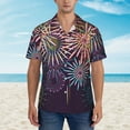 thumbnail image 5 of Uemuo Fireworks2 Printed Regular Fit Short Sleeve Casual Hawaiian Shirt for Men,Aloha shirt,Tropical shirt,Floral print shirt,Vacation Beach shirt-3X-Large, 5 of 9