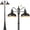 Black, variant on VIANIS Outdoor Post Light with Outlet 2-Head, Waterproof Ooutdoor Light Post Lamp, Anti-Rust Black Dusk to Dawn Light Posts for Outside for Garden, House, Doorway, Weather Resistant, Farmhouse Style